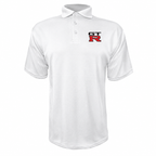 GTR polyester polo — White — source logo on left chest