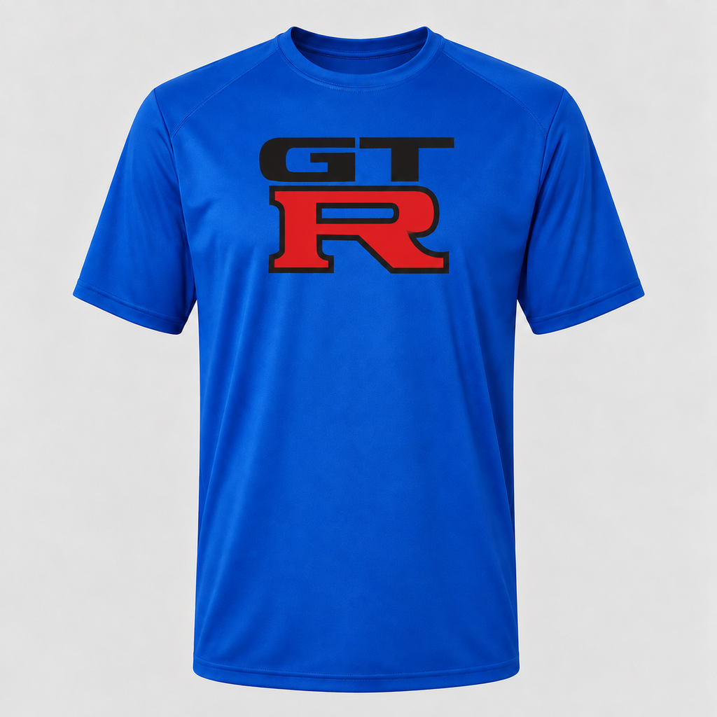 GTR polyester T-shirt — Blue — original logo