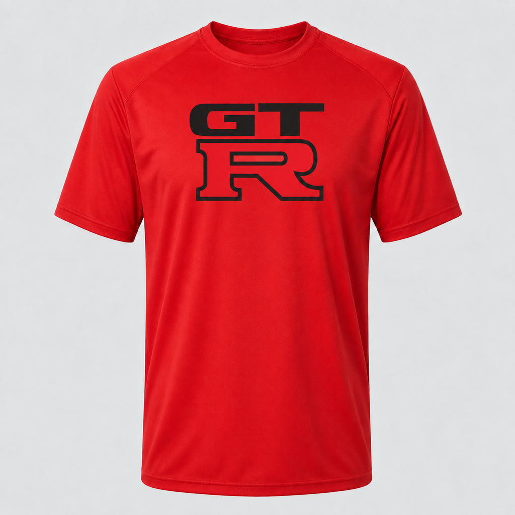 GTR polyester T-shirt — Red — original logo