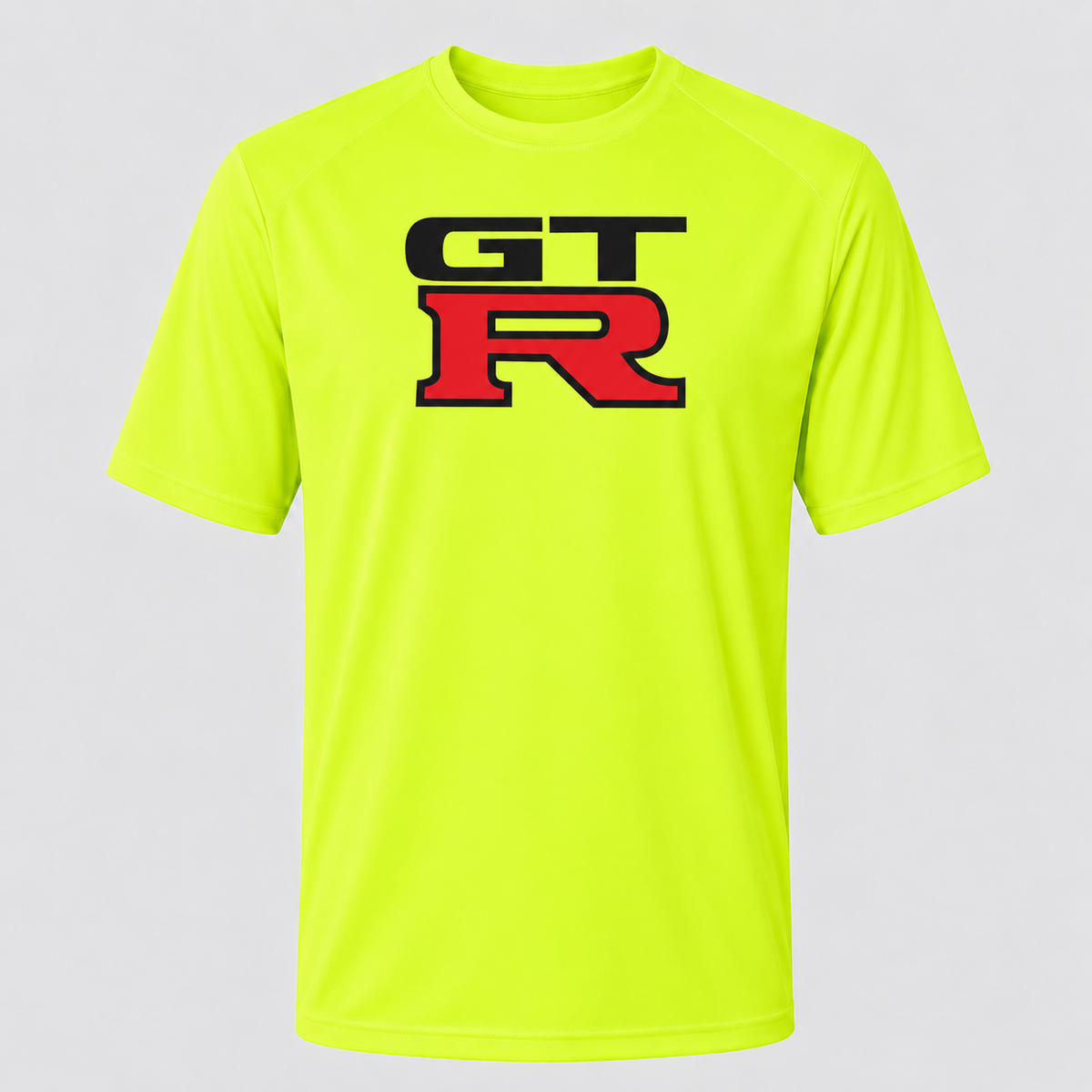 GTR polyester T-shirt — Safety Green — original logo