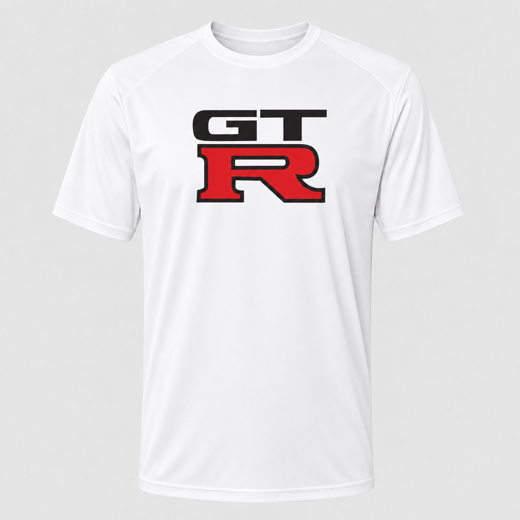 GTR polyester T-shirt — White — original logo