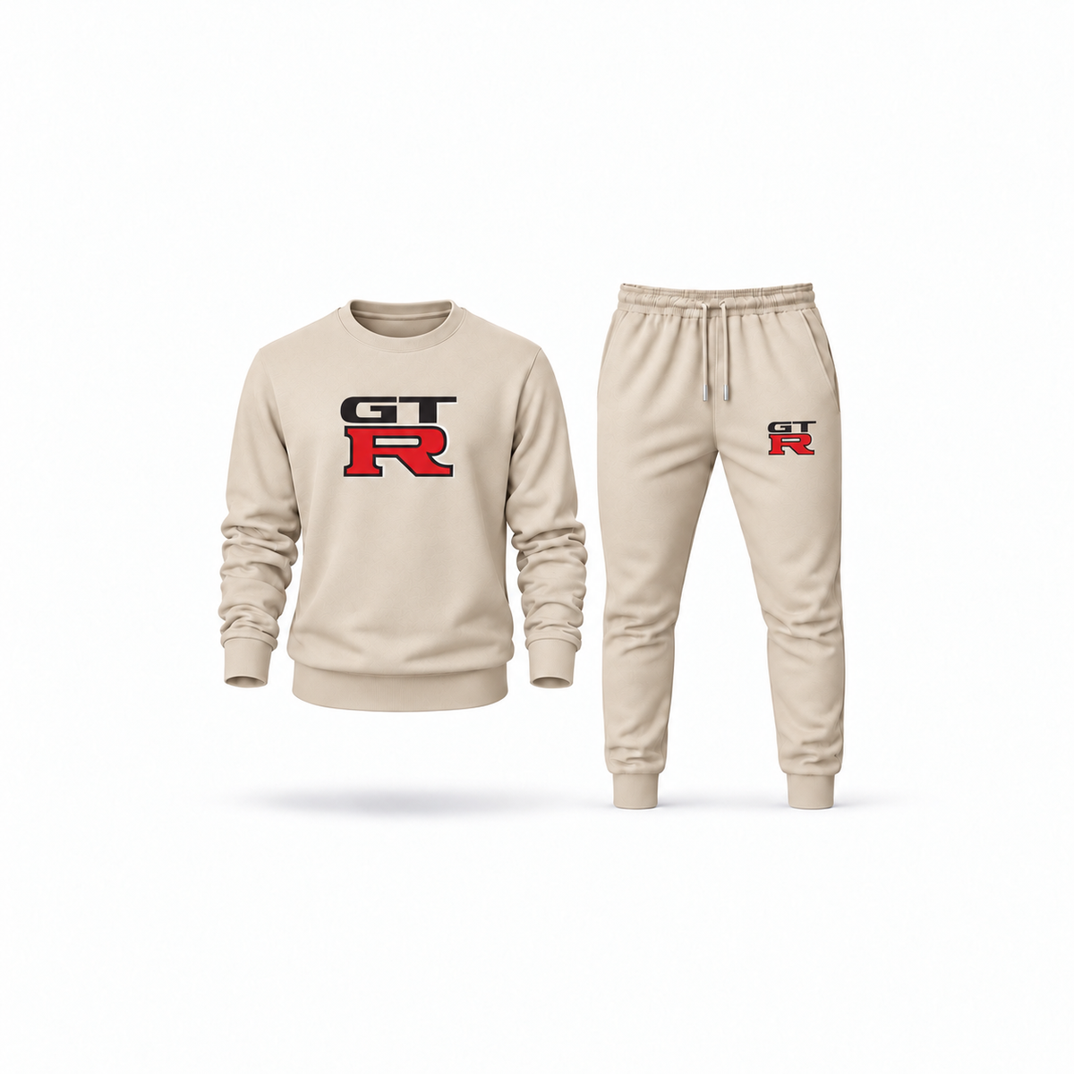 Men's GTR Sweatshirt Joggers Set | Color: Tan | Main