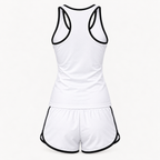 GTR women's tanktop and shorts set Back | Color: White |