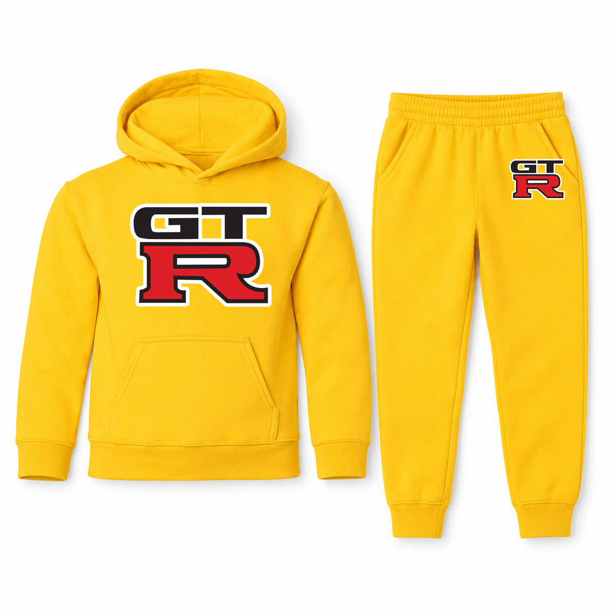 GTR youth hoodie jogger set, Yellow, Youth Large ages 10–12