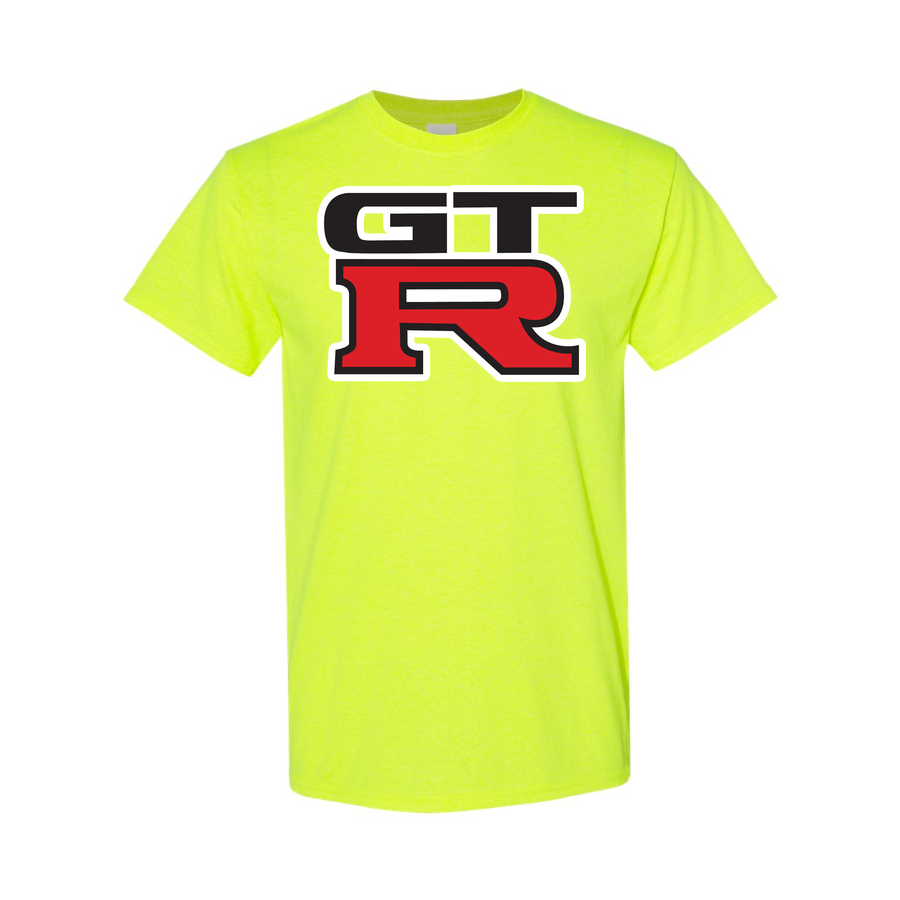 Youth Kids GTR Car Cotton T-Shirt | Color: Safety Green | Main