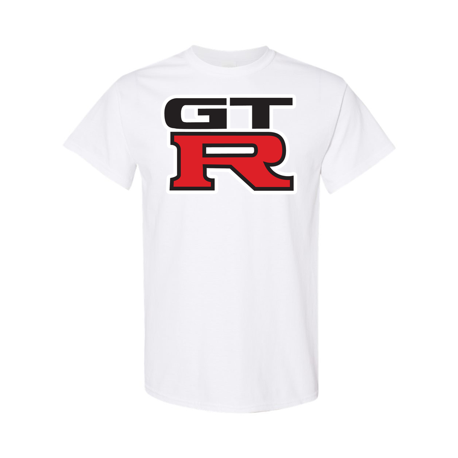 Youth Kids GTR Car Cotton T-Shirt | Color: White | Main