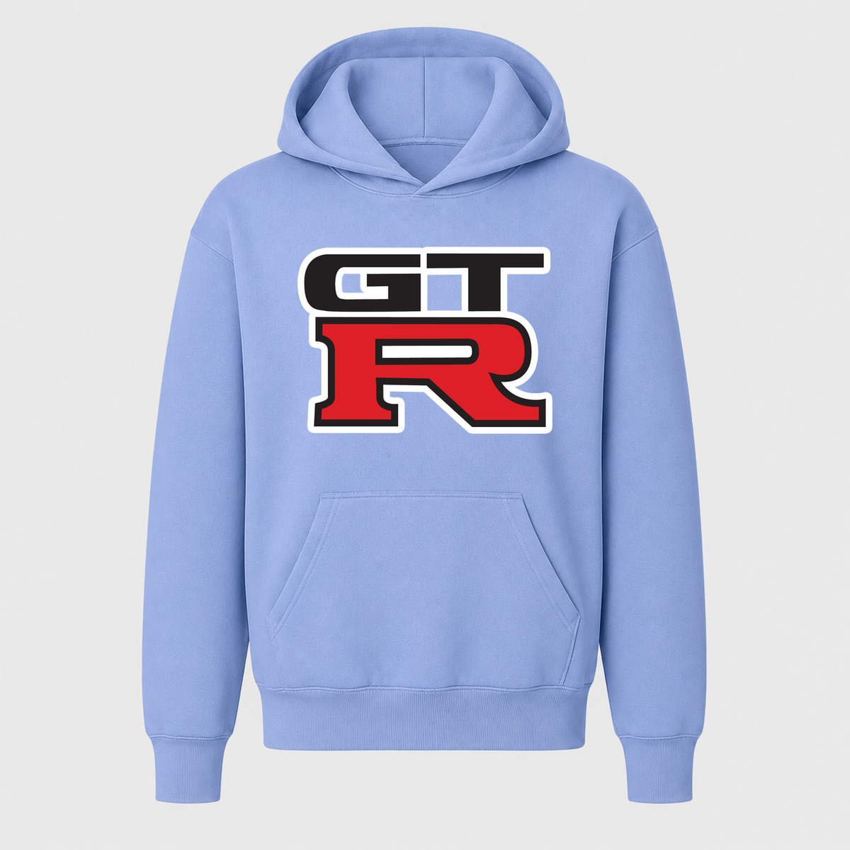 Youth Kids GTR Car Pullover Hoodie | Color: Light Blue | Main