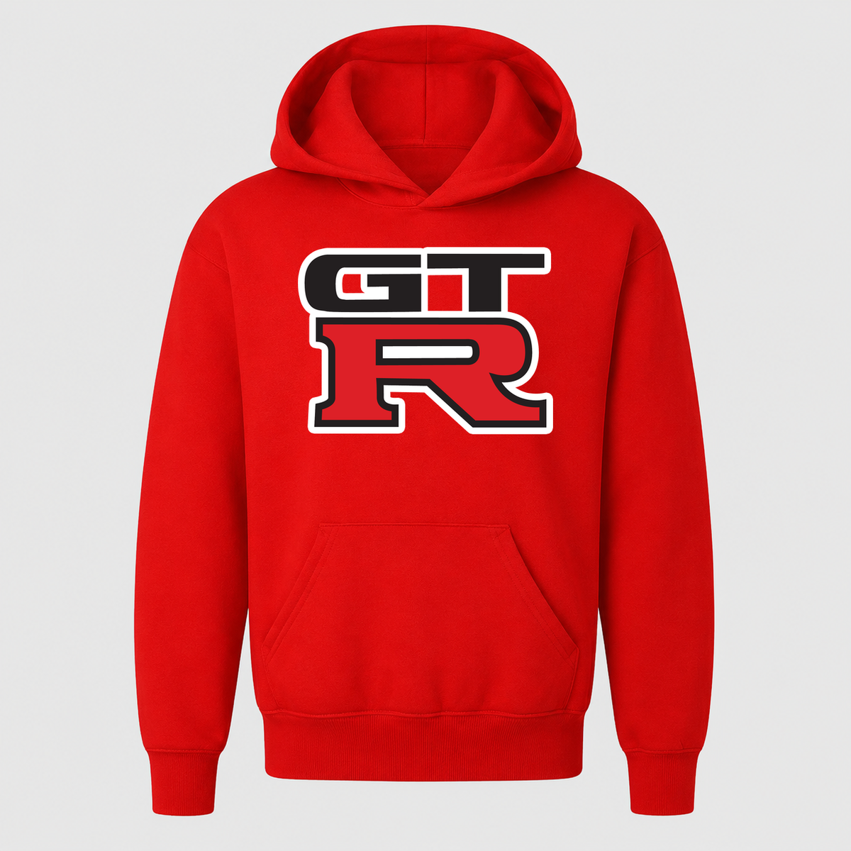 Youth Kids GTR Car Pullover Hoodie | Color: Red | Main