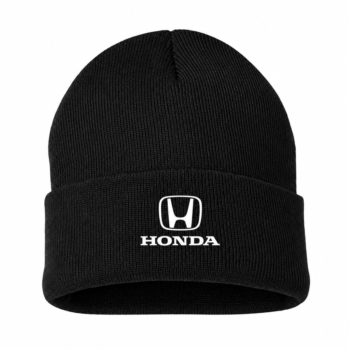 Men's Honda Beanie Hat — Black — clean front main