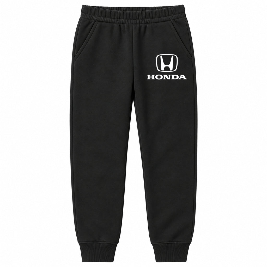 Honda youth jogger sweatpants in Black, Youth Large ages 10–12