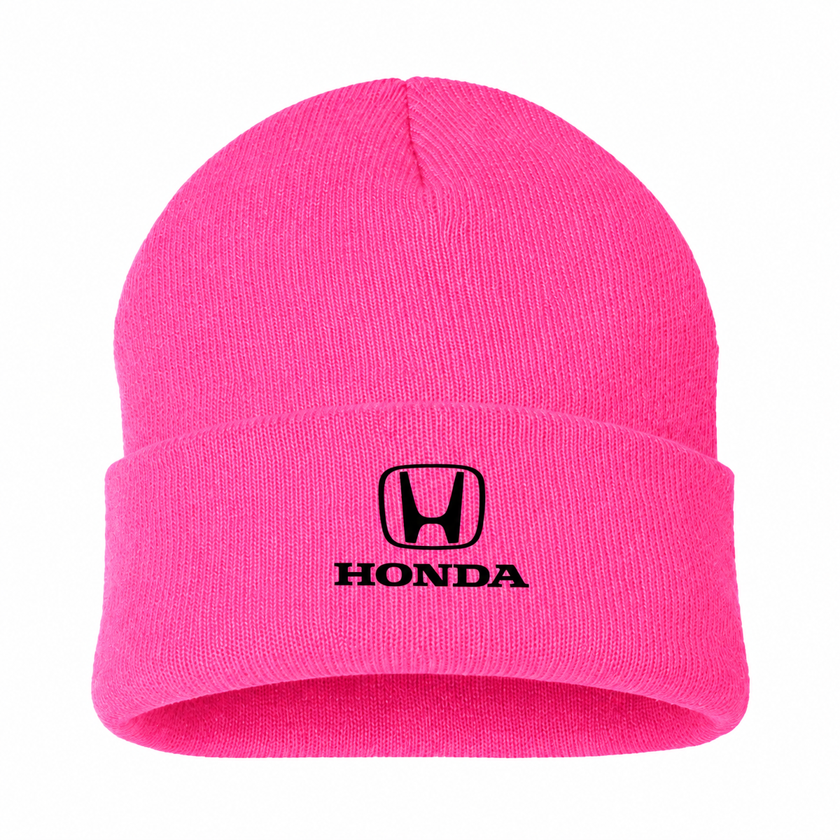 Men's Honda Beanie Hat — Pink — clean front main