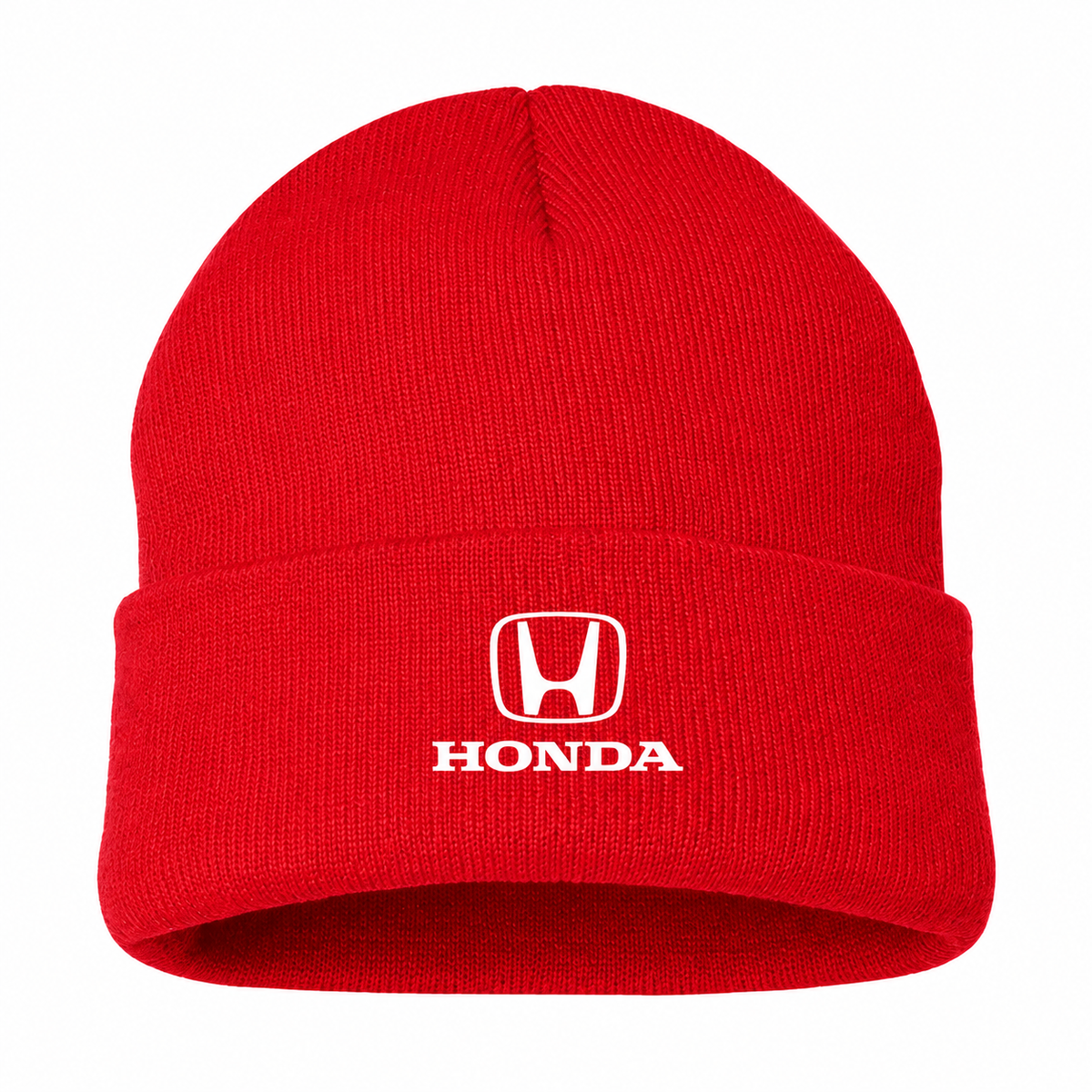 Men's Honda Beanie Hat — Red — clean front main