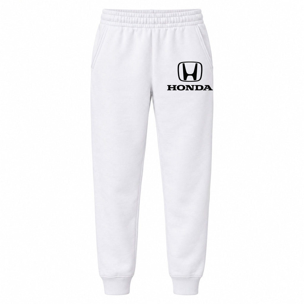 Honda youth jogger sweatpants in White, Youth Large ages 10–12
