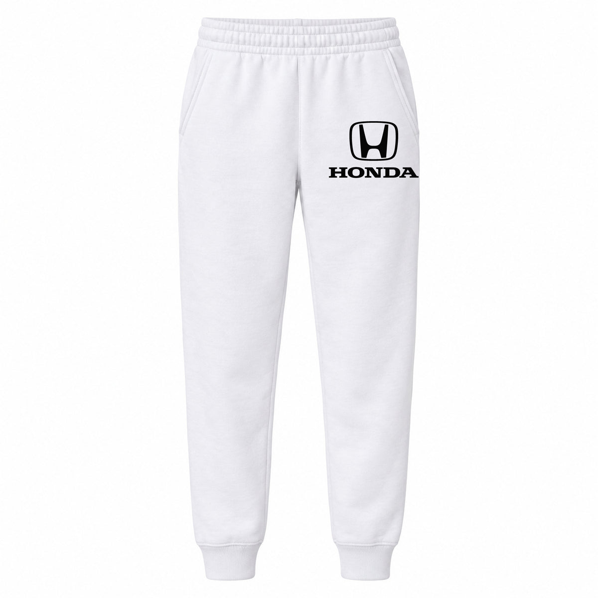 Honda youth jogger sweatpants in White, Youth Large ages 10–12