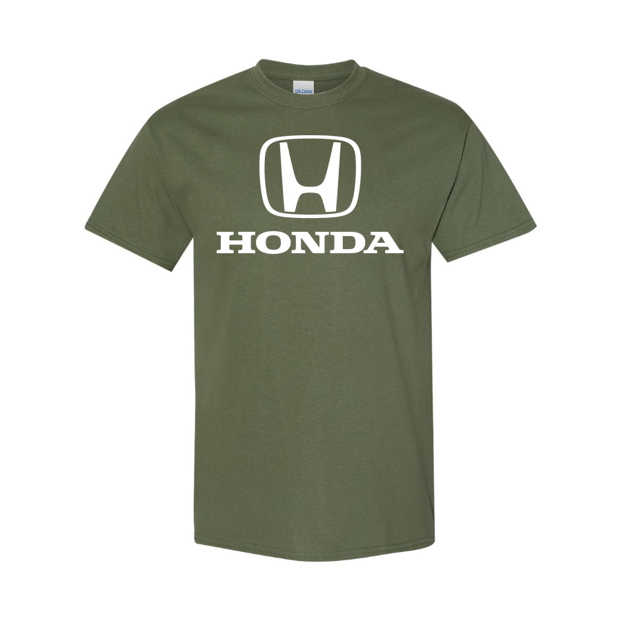 Youth Kids Honda Car Cotton T-Shirt | Color: Army Green | Main