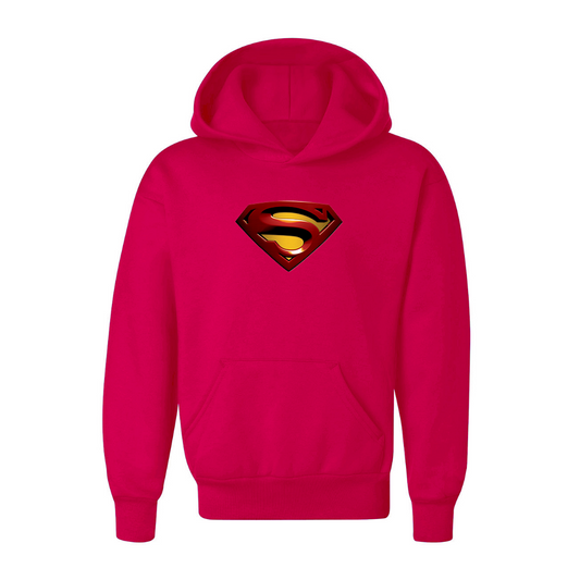 Youth Kids Superman Superhero Pullover Hoodie