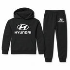 Hyundai youth hoodie jogger set, Black, Youth Large ages 10–12