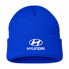 Men's Hyundai Beanie Hat — Blue — clean front main