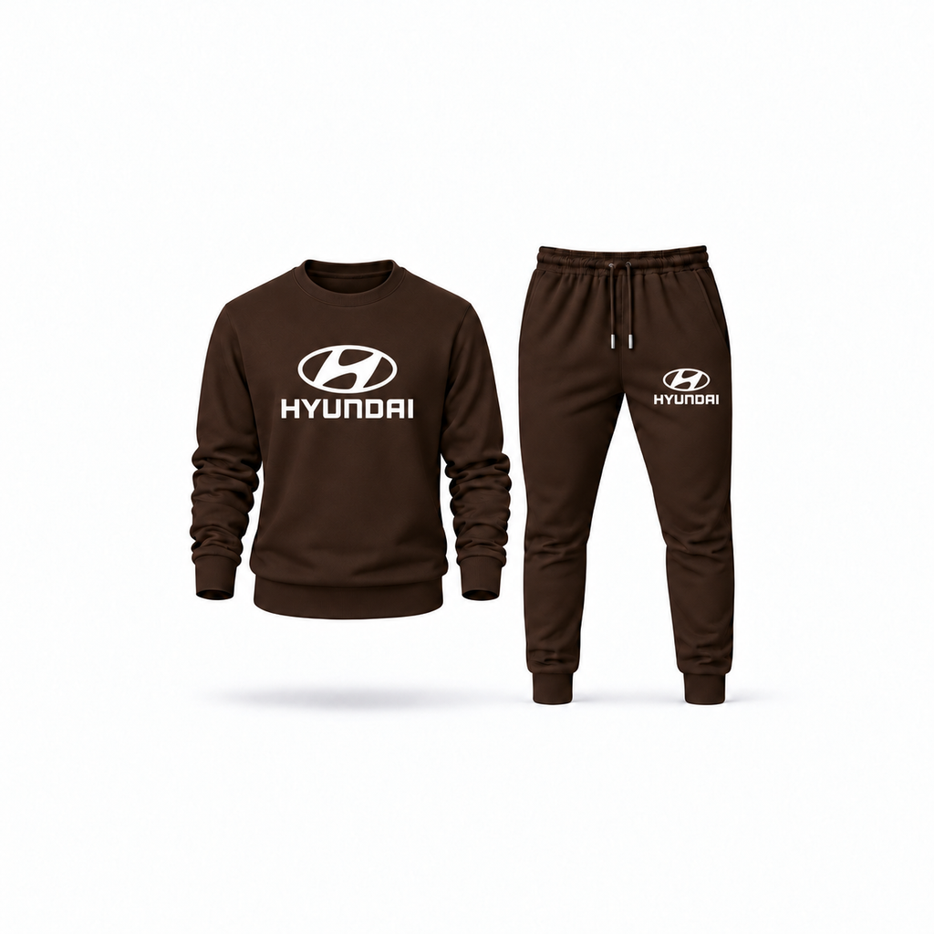 Men's Hyundai Sweatshirt Joggers Set | Color: Brown | Main