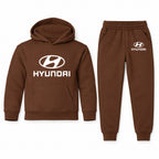 Hyundai youth hoodie jogger set, Brown, Youth Large ages 10–12