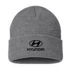 Men's Hyundai Beanie Hat — Gray — clean front main