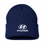 Men's Hyundai Beanie Hat — Navy — clean front main