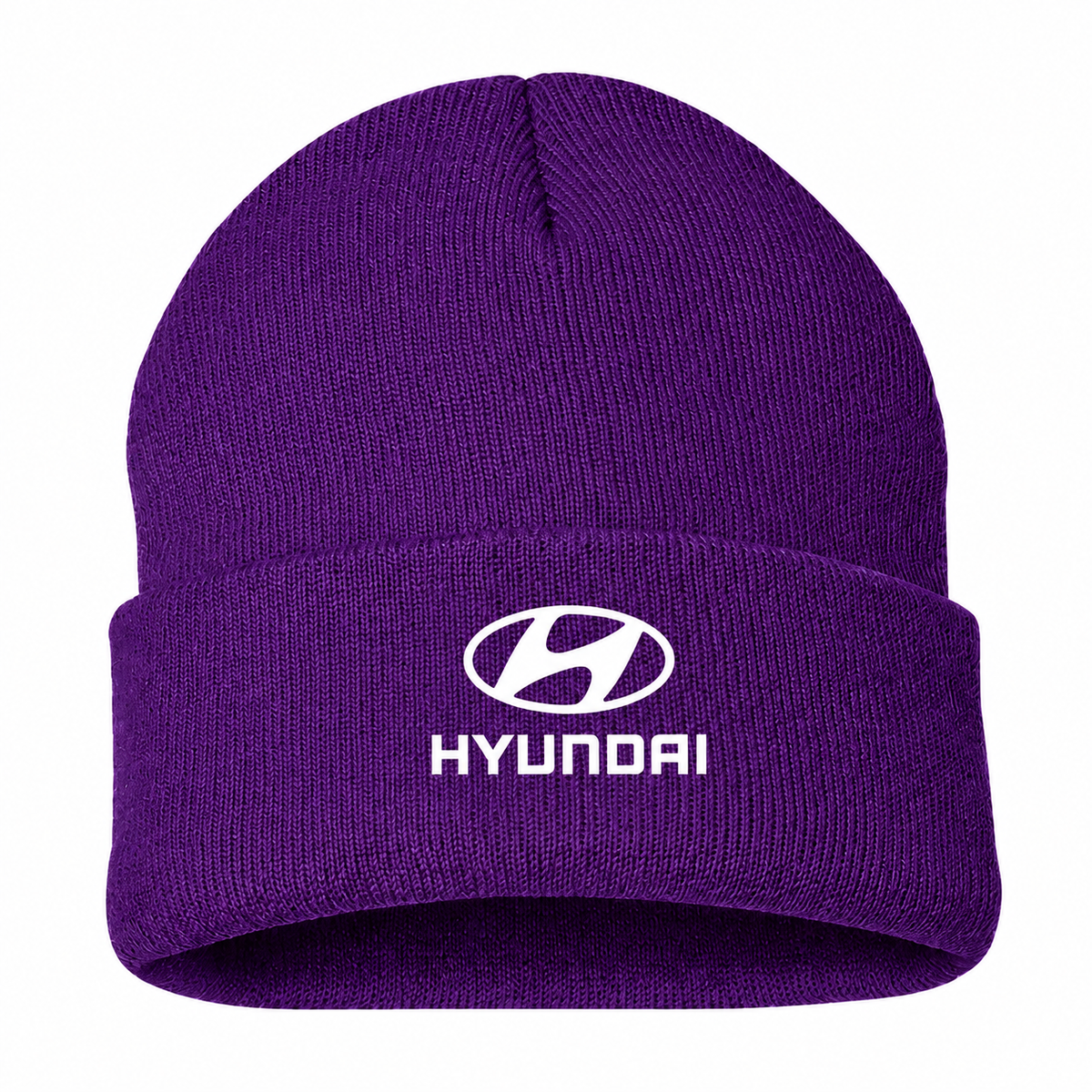 Men's Hyundai Beanie Hat — Purple — clean front main