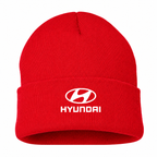 Men's Hyundai Beanie Hat — Red — clean front main
