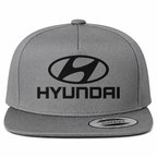 Hyundai snapback Grey front centered heat transfer
