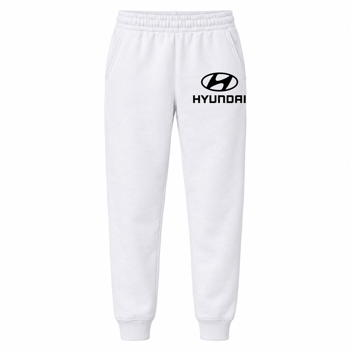 Hyundai youth jogger sweatpants in White, Youth Large ages 10–12