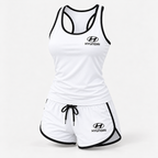 Hyundai women's tanktop and shorts set Angle | Color: White |