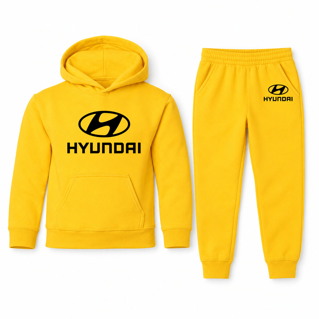 Hyundai youth hoodie jogger set, Yellow, Youth Large ages 10–12