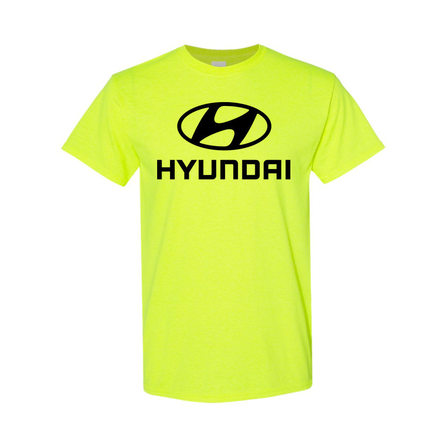 Youth Kids Hyundai Car Cotton T-Shirt | Color: Safety Green | Main