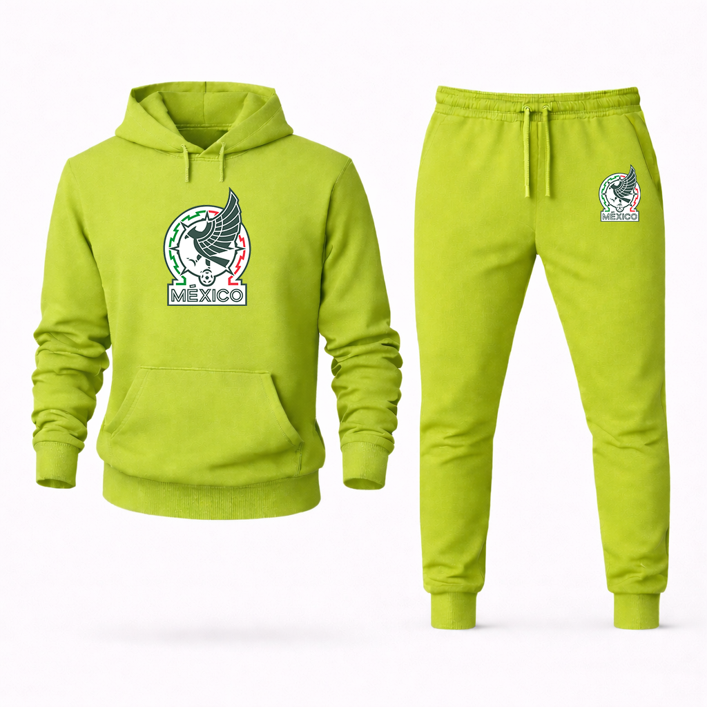 Men’s Mexico Soccer Soccer Logo Hoodie Joggers Set