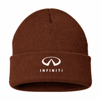 Infiniti Luxury Brown beanie front main