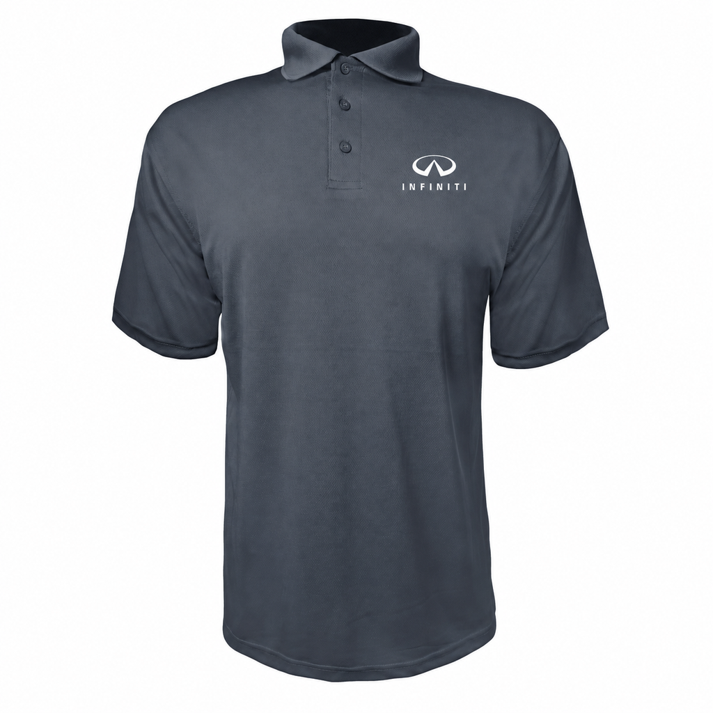 Infiniti Luxury polyester polo — Charcoal — source logo on left chest