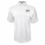 Infiniti Luxury polyester polo — White — source logo on left chest