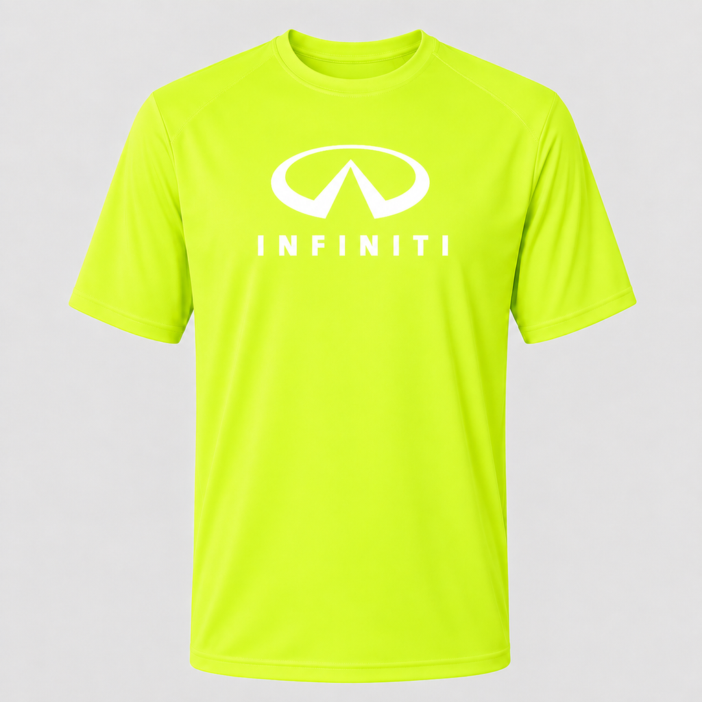 Infiniti Luxury polyester T-shirt — Safety Green — original logo