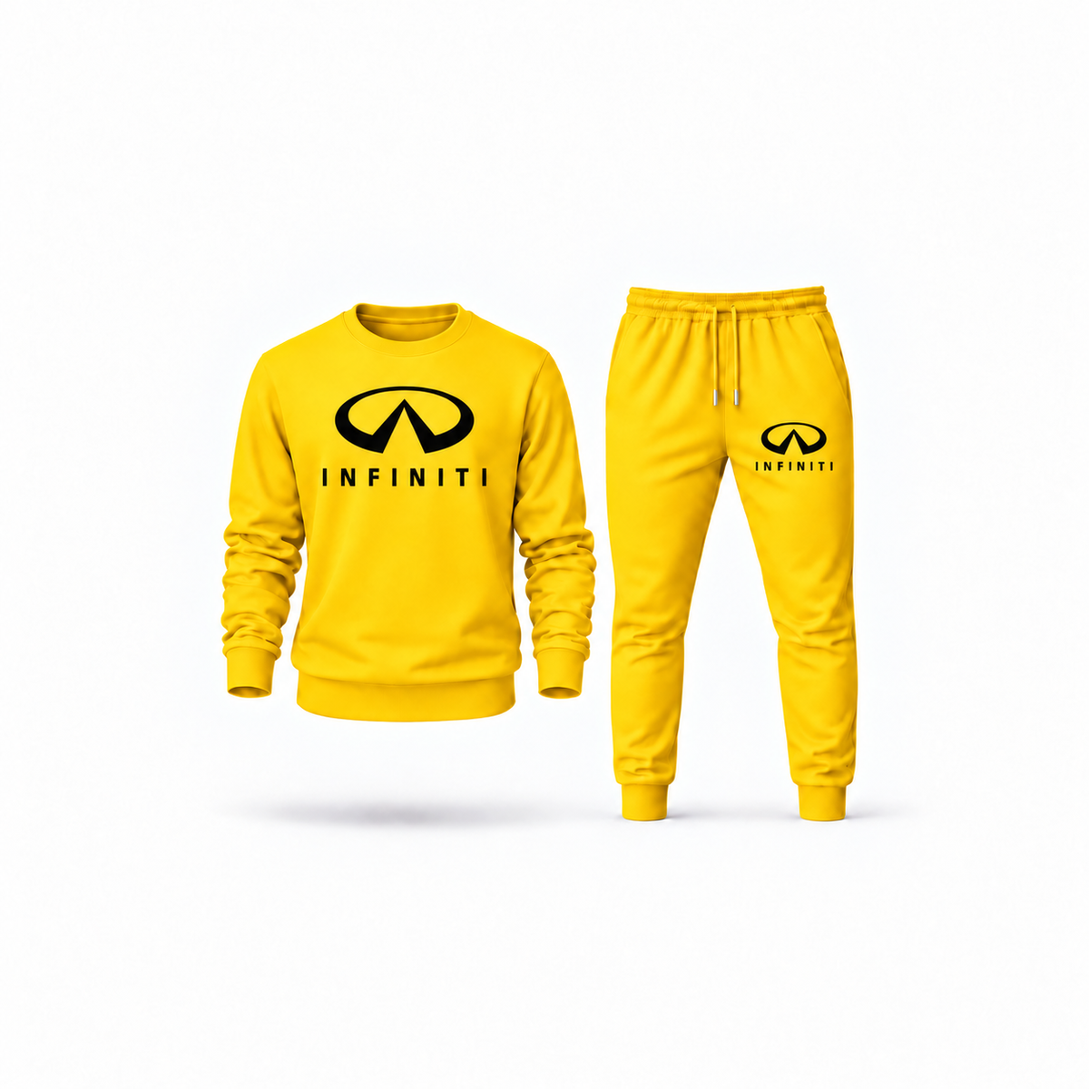 Men's Infiniti Luxury Sweatshirt Joggers Set | Color: Yellow | Main