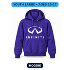 Infiniti - Youth Large Hoodie (Ages 10–12) | Color: Purple