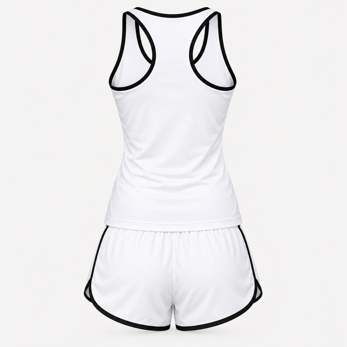 Infiniti women's tanktop and shorts set Back | Color: White |