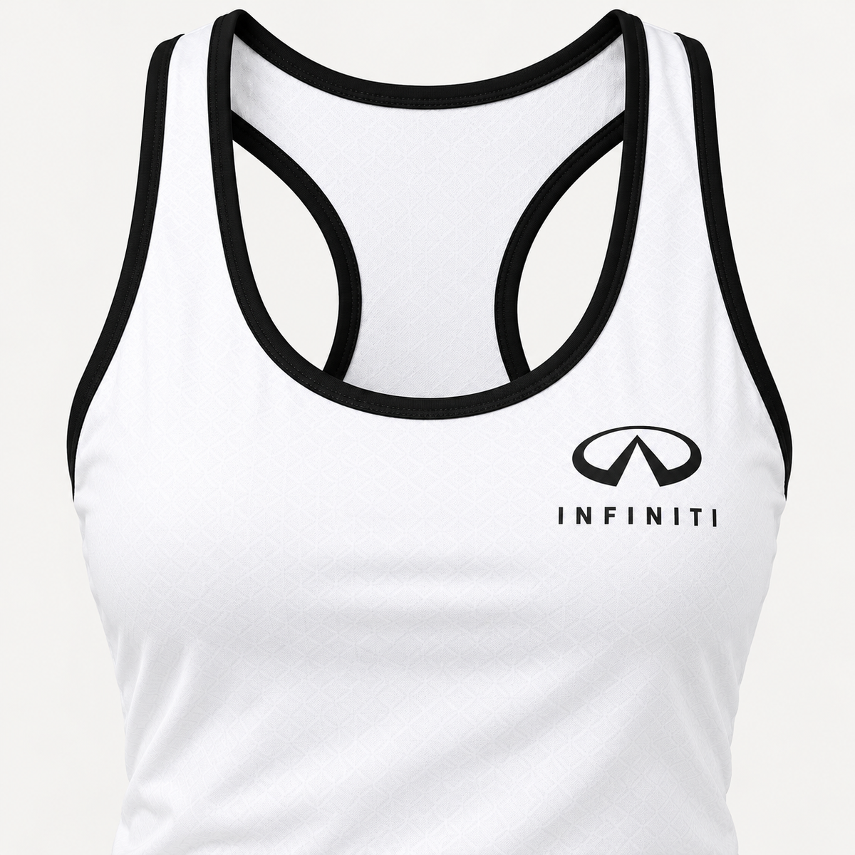 Infiniti women's tanktop and shorts set Tank detail | Color: White |