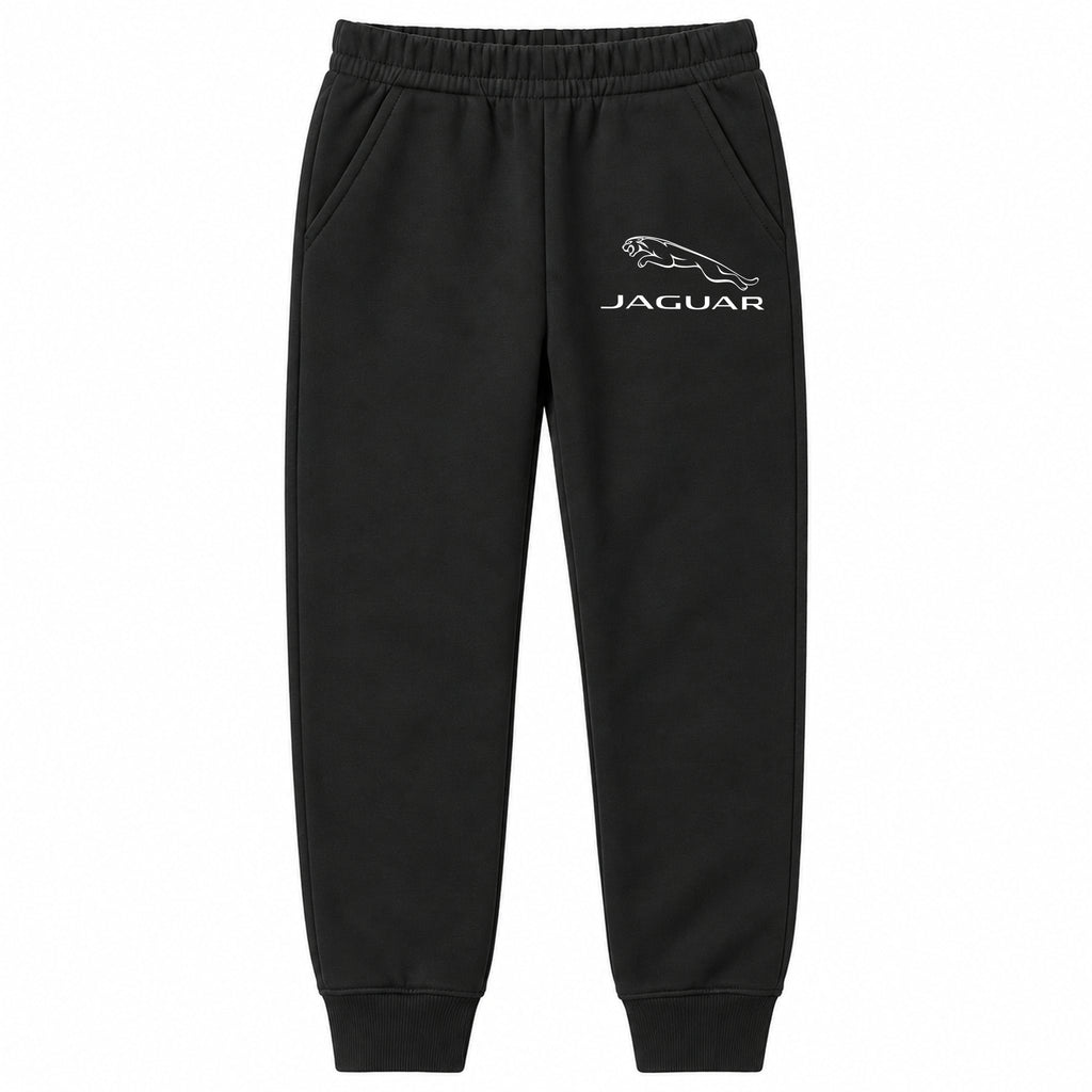 Jaguar youth jogger sweatpants in Black, Youth Large ages 10–12