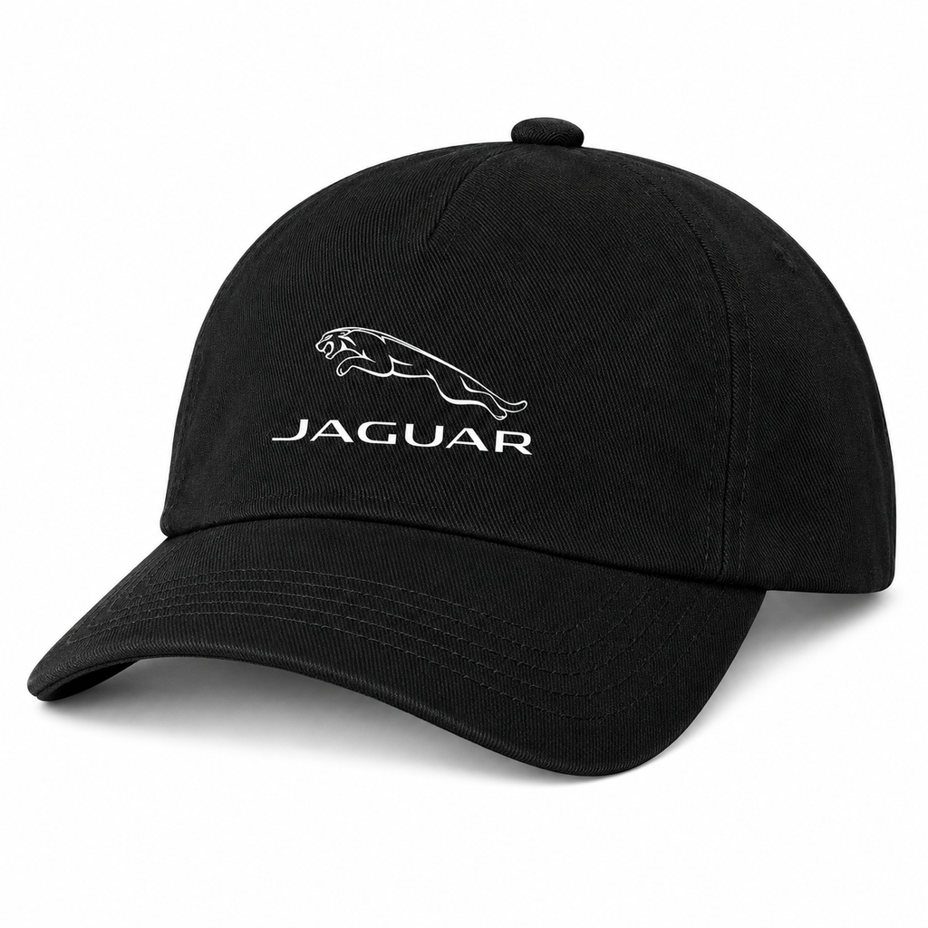 Jaguar Symbol Car Dad Baseball Cap Hat | Color: Black | Image 2