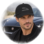 Jaguar Symbol Car Dad Baseball Cap Hat | Color: Black | Image 5