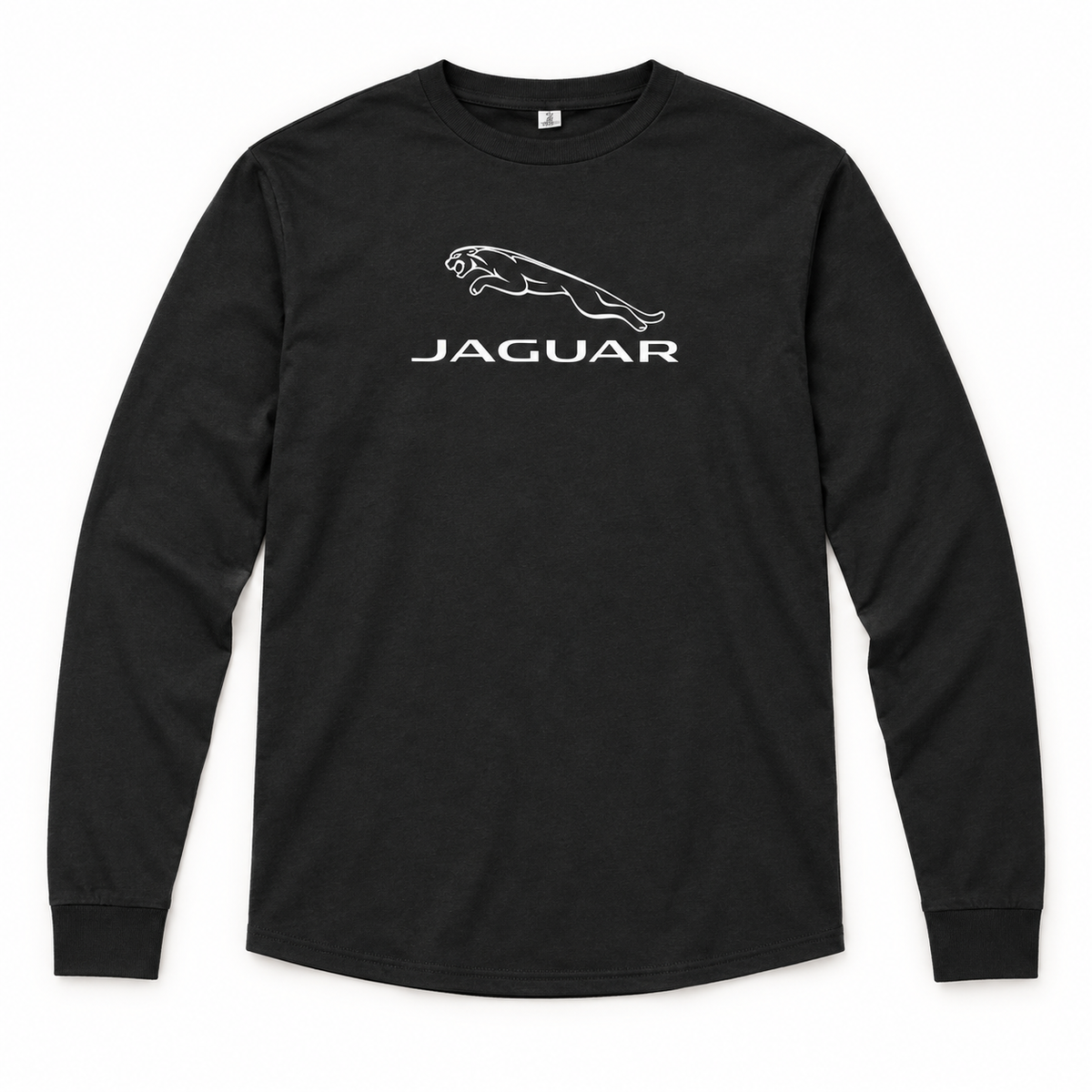 Men’s Jaguar Symbol Car Cotton Long Sleeve T-Shirt | Color: Black | Image 2