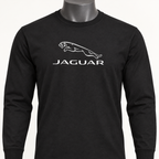 Men’s Jaguar Symbol Car Cotton Long Sleeve T-Shirt | Color: Black | Image 4