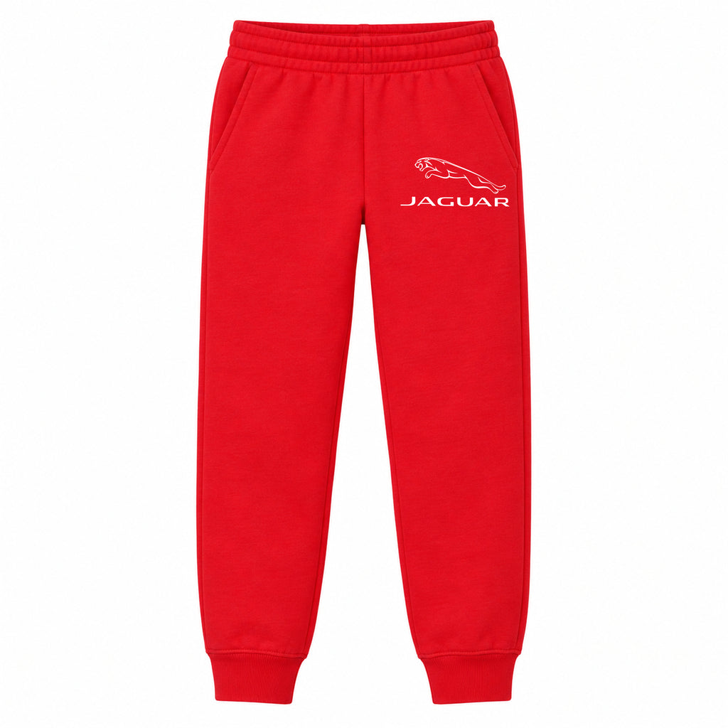 Jaguar youth jogger sweatpants in Red, Youth Large ages 10–12