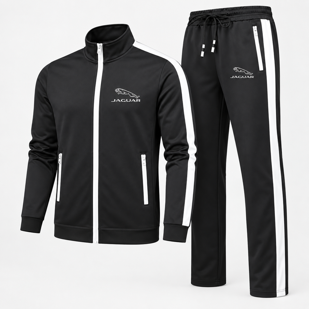 Men's Jaguar Symbol Car Dri-Fit TrackSuit | Color: Black | Image 2