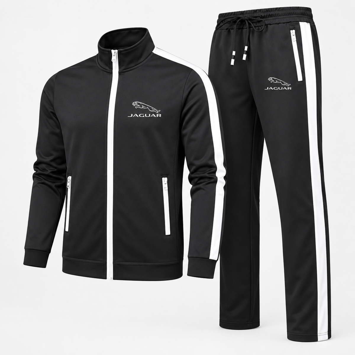 Men's Jaguar Symbol Car Dri-Fit TrackSuit | Color: Black | Image 2